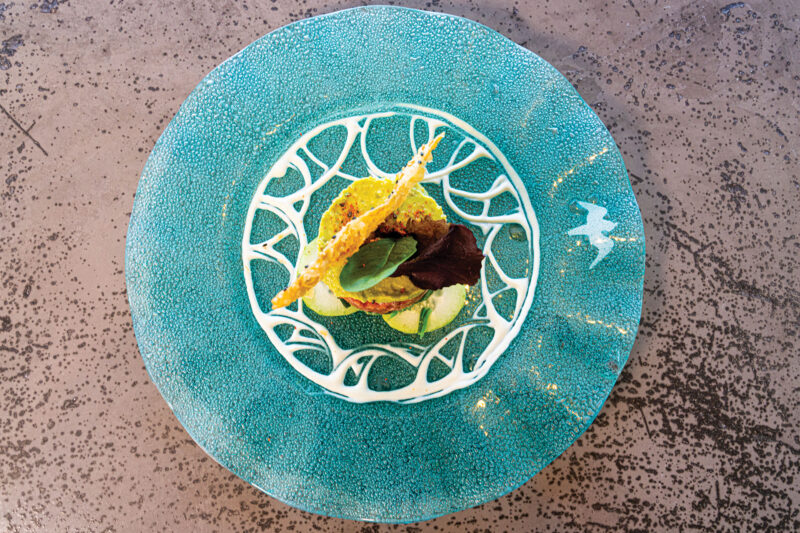 Moonshadows Malibu - Spicy Ahi Tuna Tartare, Cucumber, Seaweed, Wasabi, Avocado, Sesame Wonton Chip