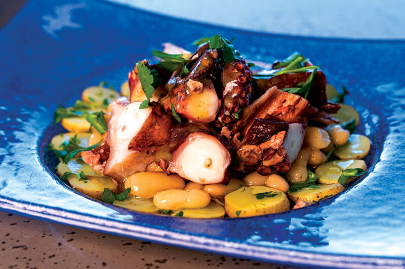 Moonshadows Malibu - Tender Barbecued Octopus, Fingerling Potatoes, Cannellini Beans
