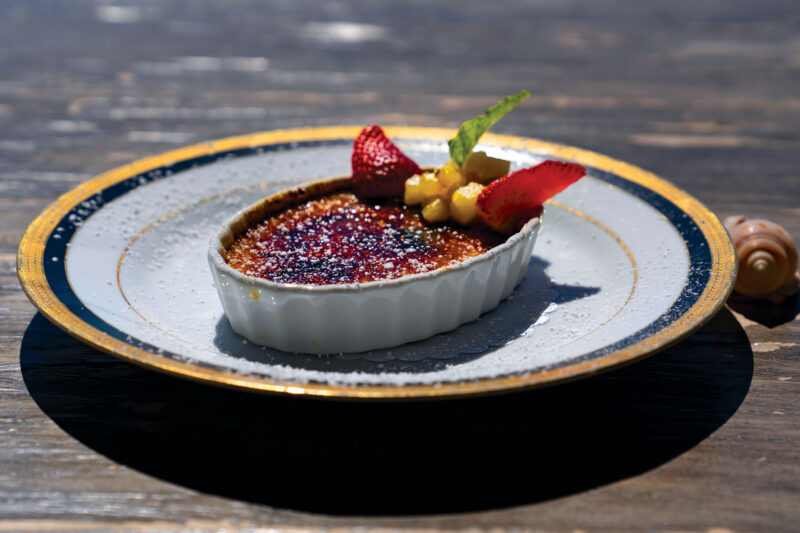 Moonshadows Malibu - Organic Maple Crème Brulee, Homemade Pineapple Compote